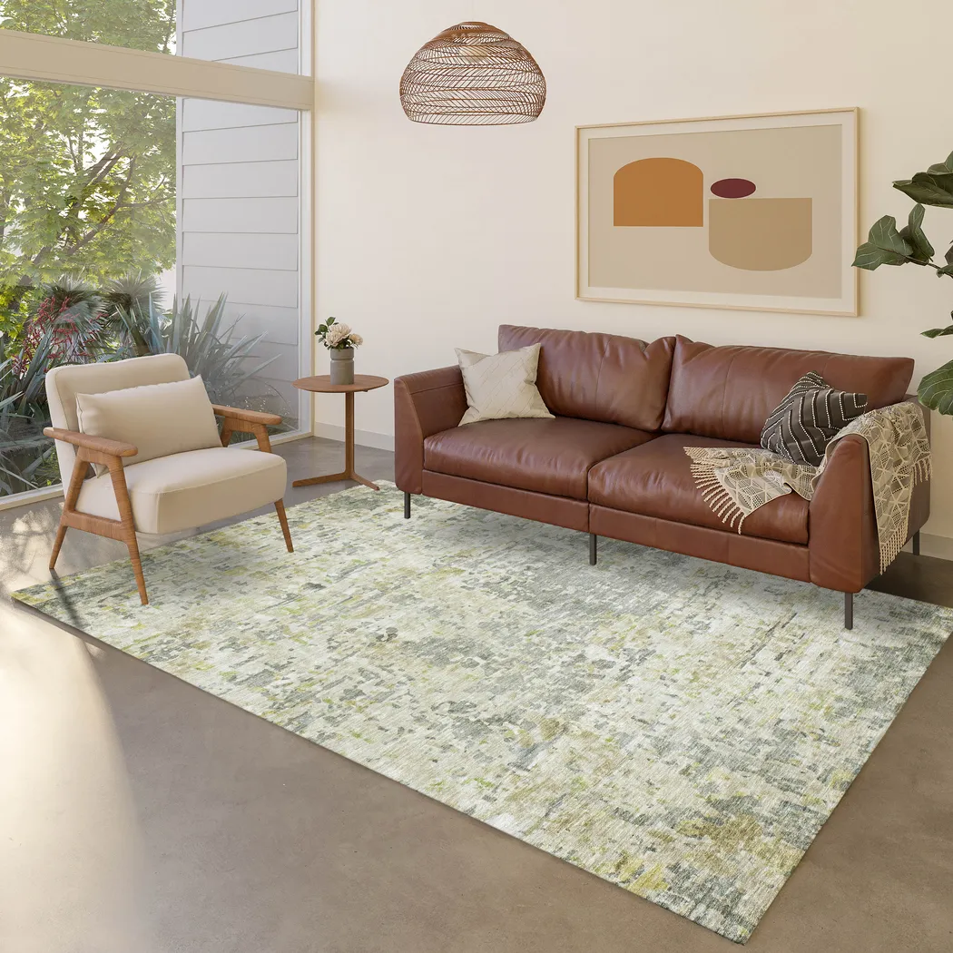 Liayah Sage 8' x 10' Machine Washable Rug - Thumbnail - Image 2