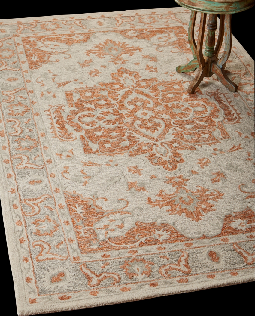 Libena Orange 5' x 7'9 Rug - Thumbnail - Image 9