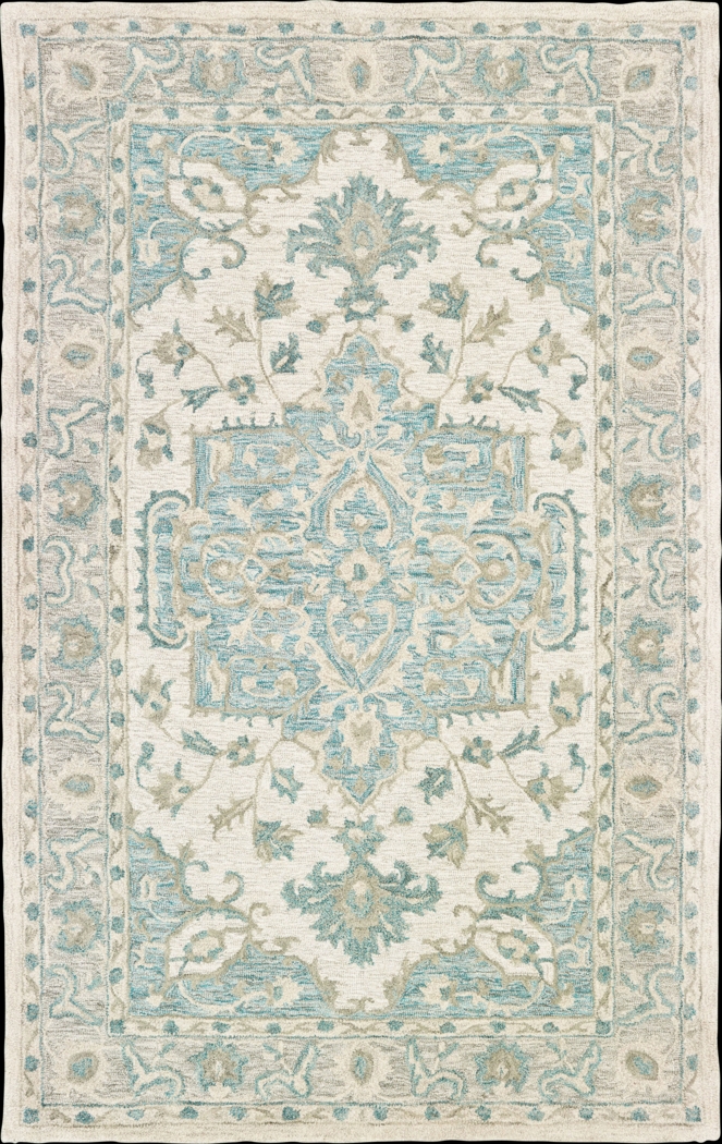 Libena Teal 7'9 x 9'9 Rug - Thumbnail - Image 1