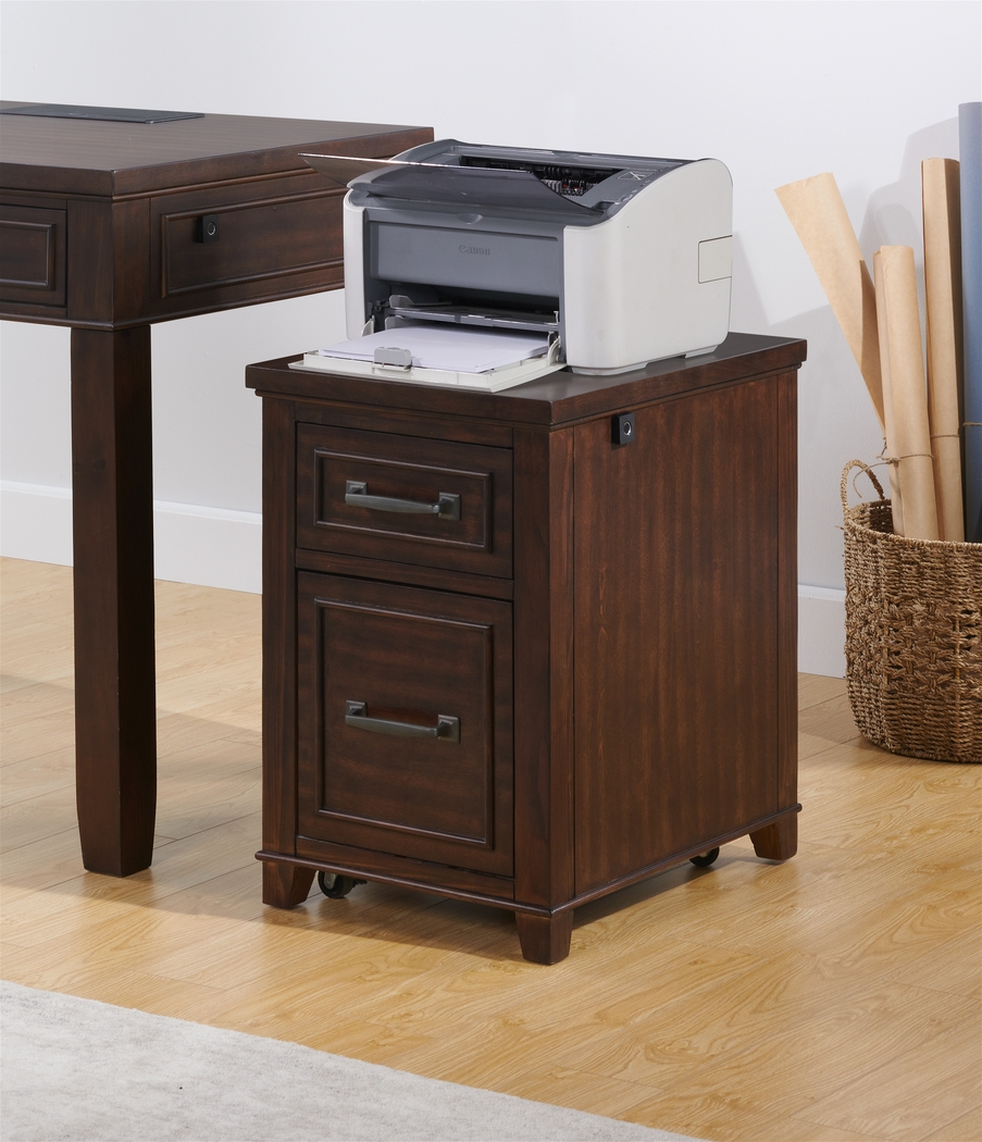 Lidemann Brown File Cabinet with Fingerprint Lock - Thumbnail - Image 5