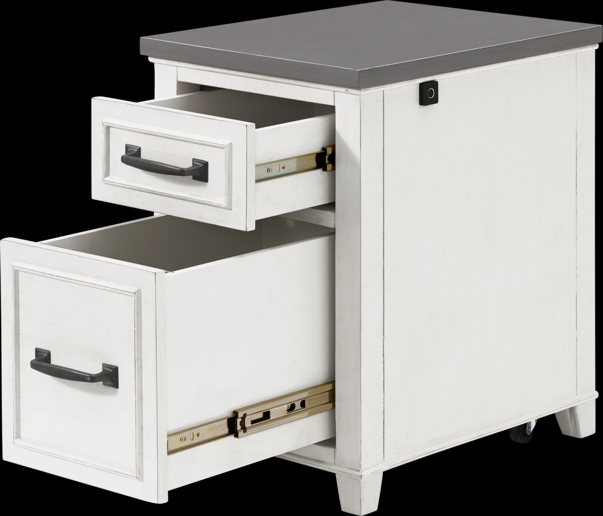Lidemann White File Cabinet with Fingerprint Lock - Thumbnail - Image 2