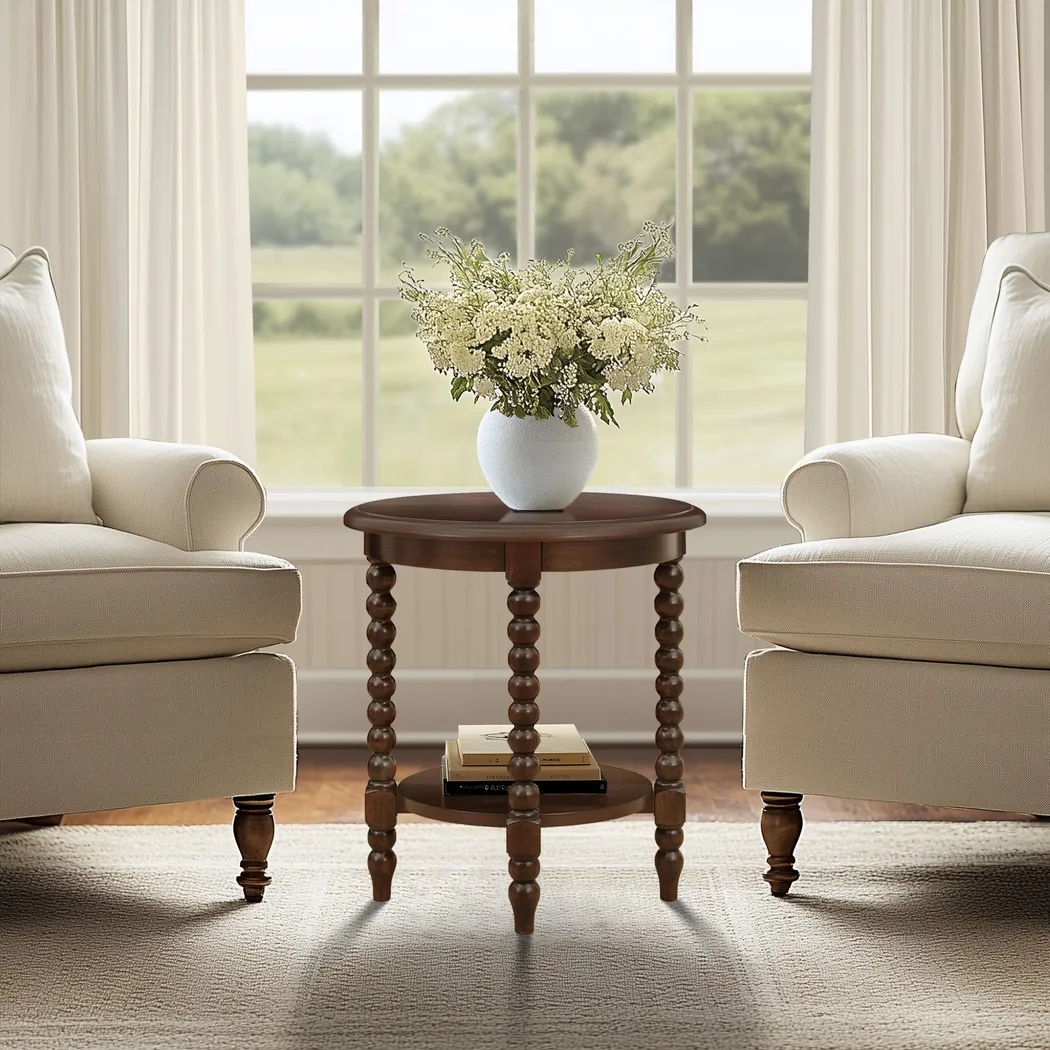 Lifewooden Brown End Table - Thumbnail - Image 2