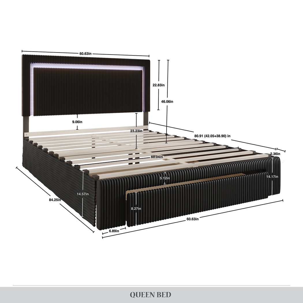 Ligon Black Queen Bed - Thumbnail - Image 5