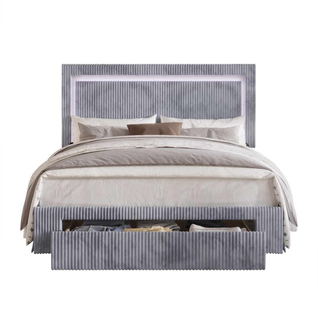 Ligon Gray Twin Bed - Thumbnail - Image 3