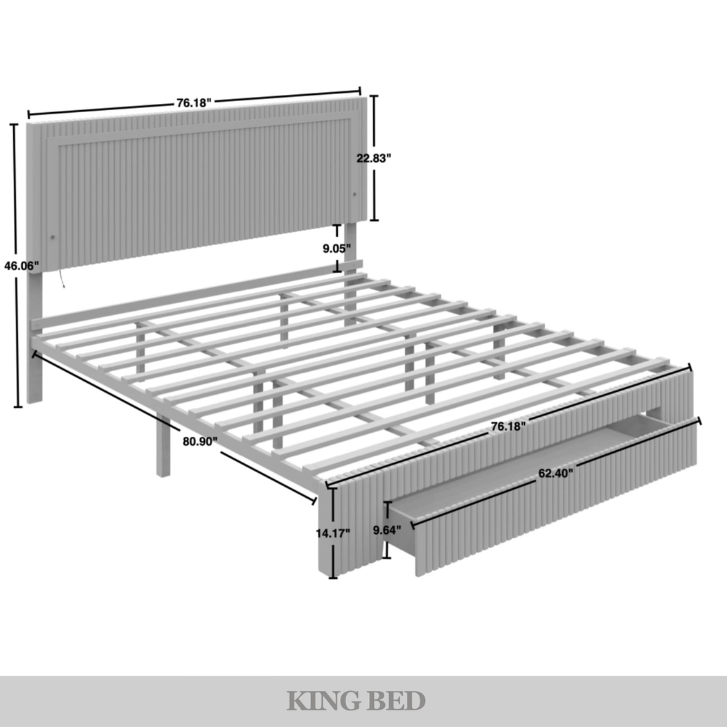 Ligon White King Bed - Thumbnail - Image 5