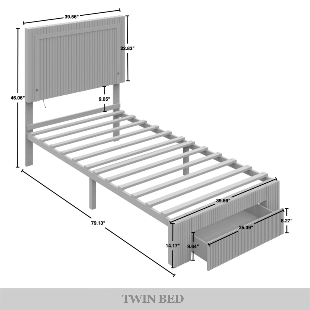 Ligon White Twin Bed - Thumbnail - Image 5