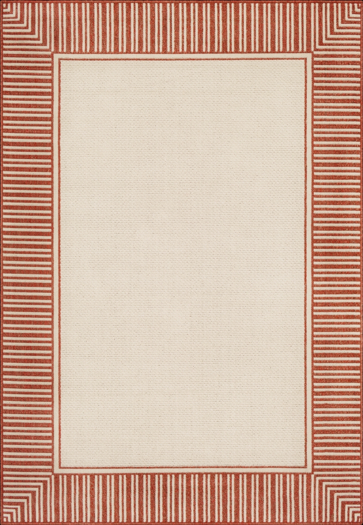 Lilah Terracotta 5'3 x 7'6 Indoor/Outdoor Rug - Thumbnail - Image 1