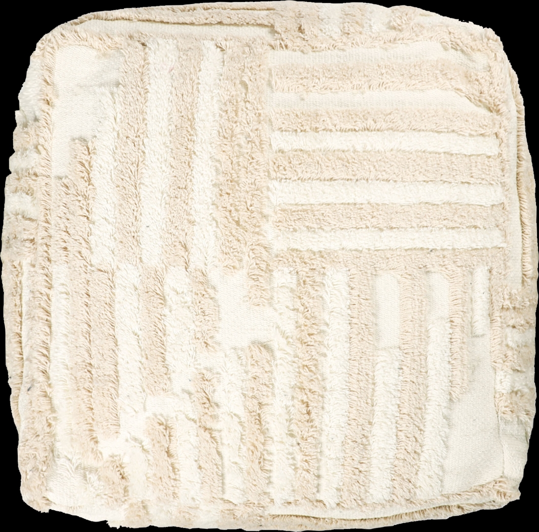 Lilanie Beige/Cream Pouf - Thumbnail - Image 6
