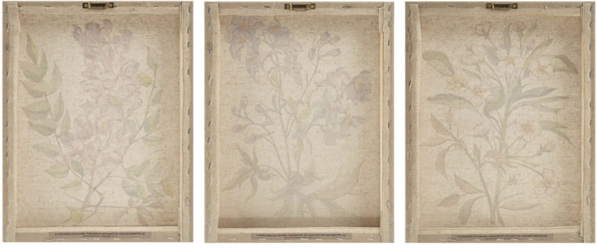 Lila's Flowers Pink Artwork, Set of 3 - Thumbnail - Image 3