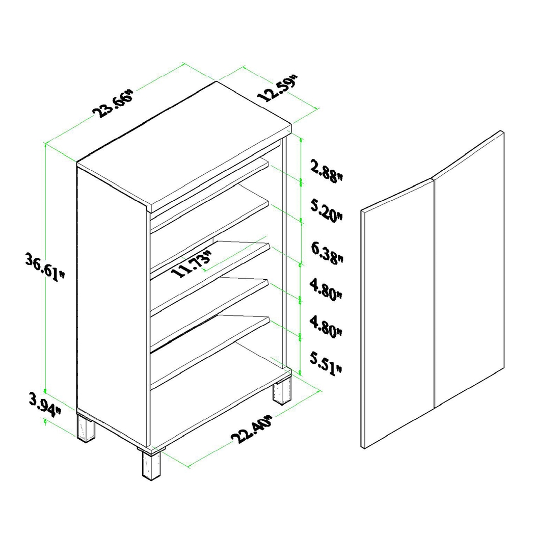 Lilligard Brown Shoe Storage Cabinet - Thumbnail - Image 11