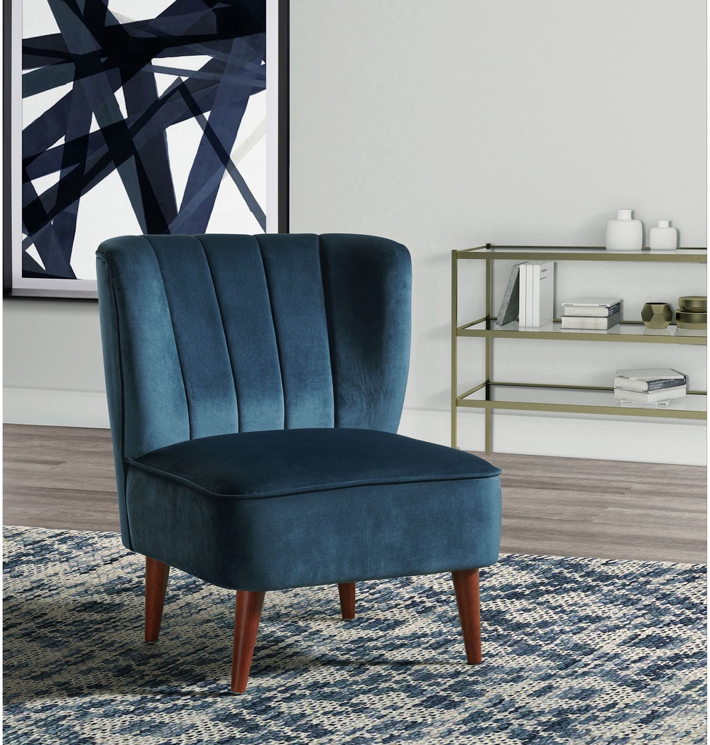 Liloa Navy Accent Chair - Thumbnail - Image 9
