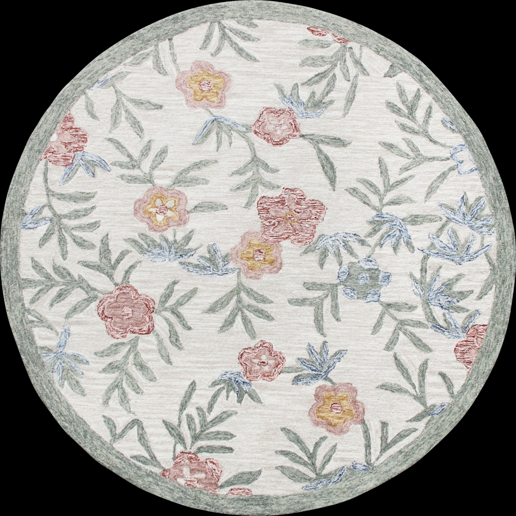 Lilybead Pink 4' Round Rug - Thumbnail - Image 1