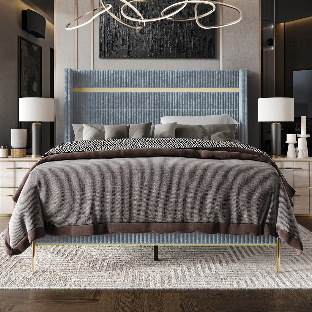 Lilypadway Blue King Bed - Thumbnail - Image 2