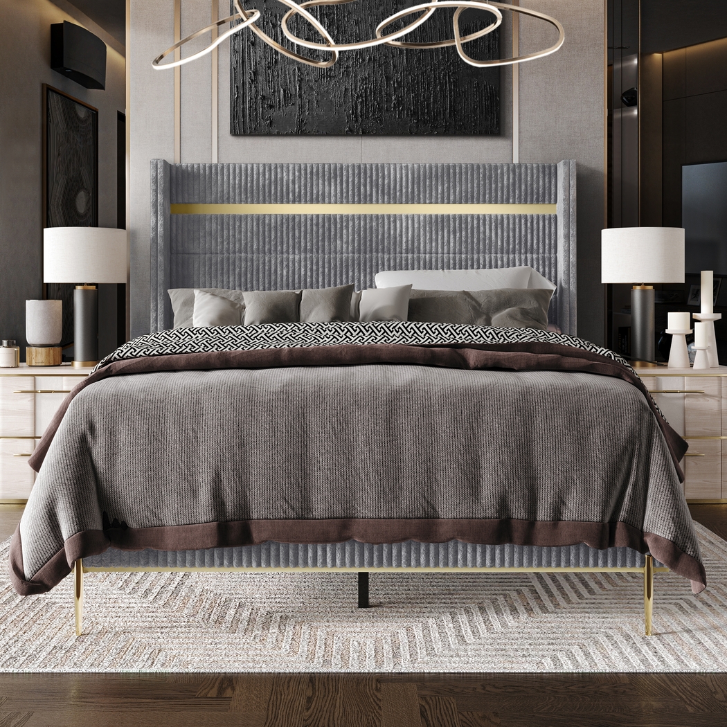 Lilypadway Gray King Bed - Thumbnail - Image 2