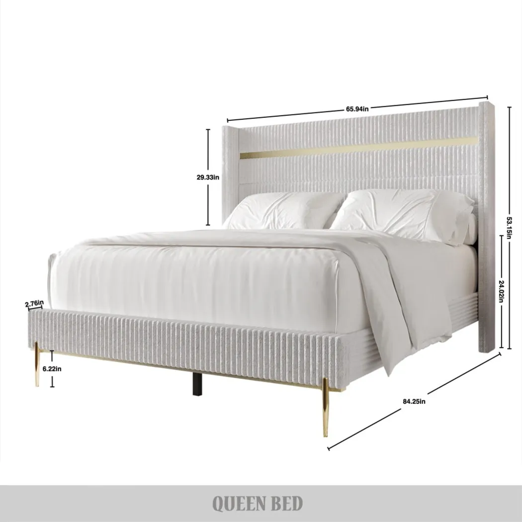 Lilypadway White Queen Bed - Thumbnail - Image 5