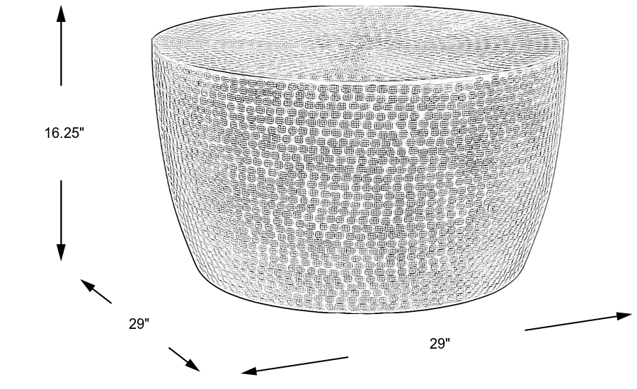 Dimension Image. Please refer to the Dimension Tab on this page for dimension details.