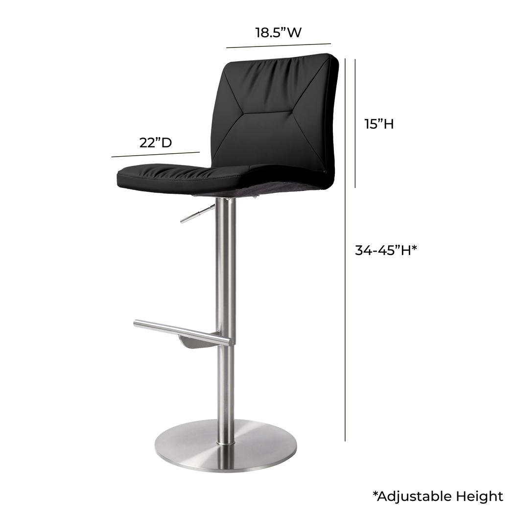 Limoneria Black Adjustable Barstool - Thumbnail - Image 6