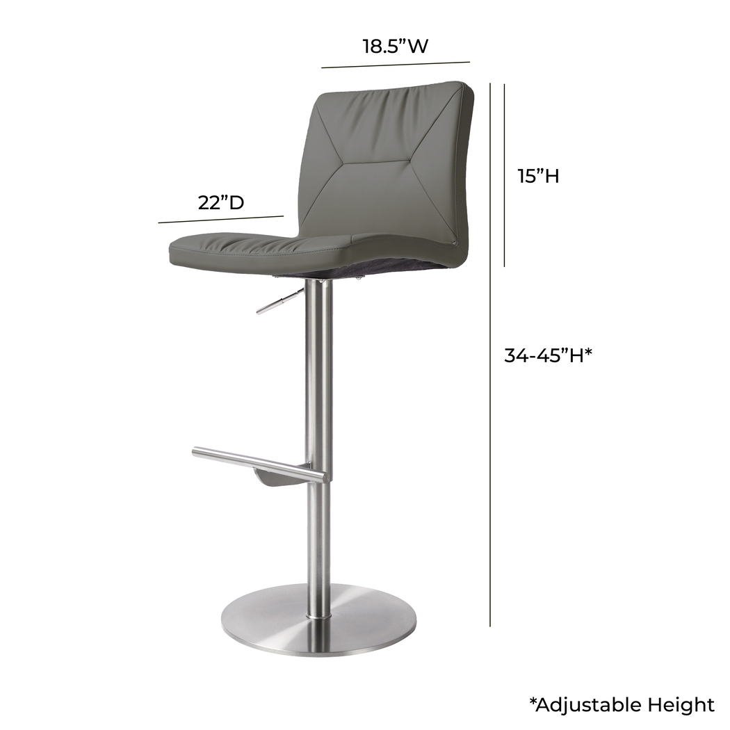 Limoneria Dark Gray Adjustable Barstool - Thumbnail - Image 6