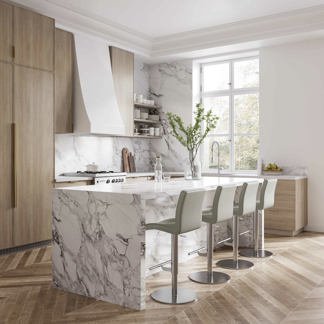 Limoneria Light Gray Adjustable Barstool - Thumbnail - Image 2