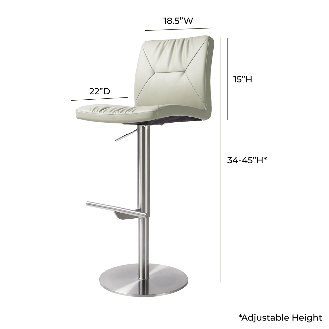 Limoneria Light Gray Adjustable Barstool - Thumbnail - Image 6