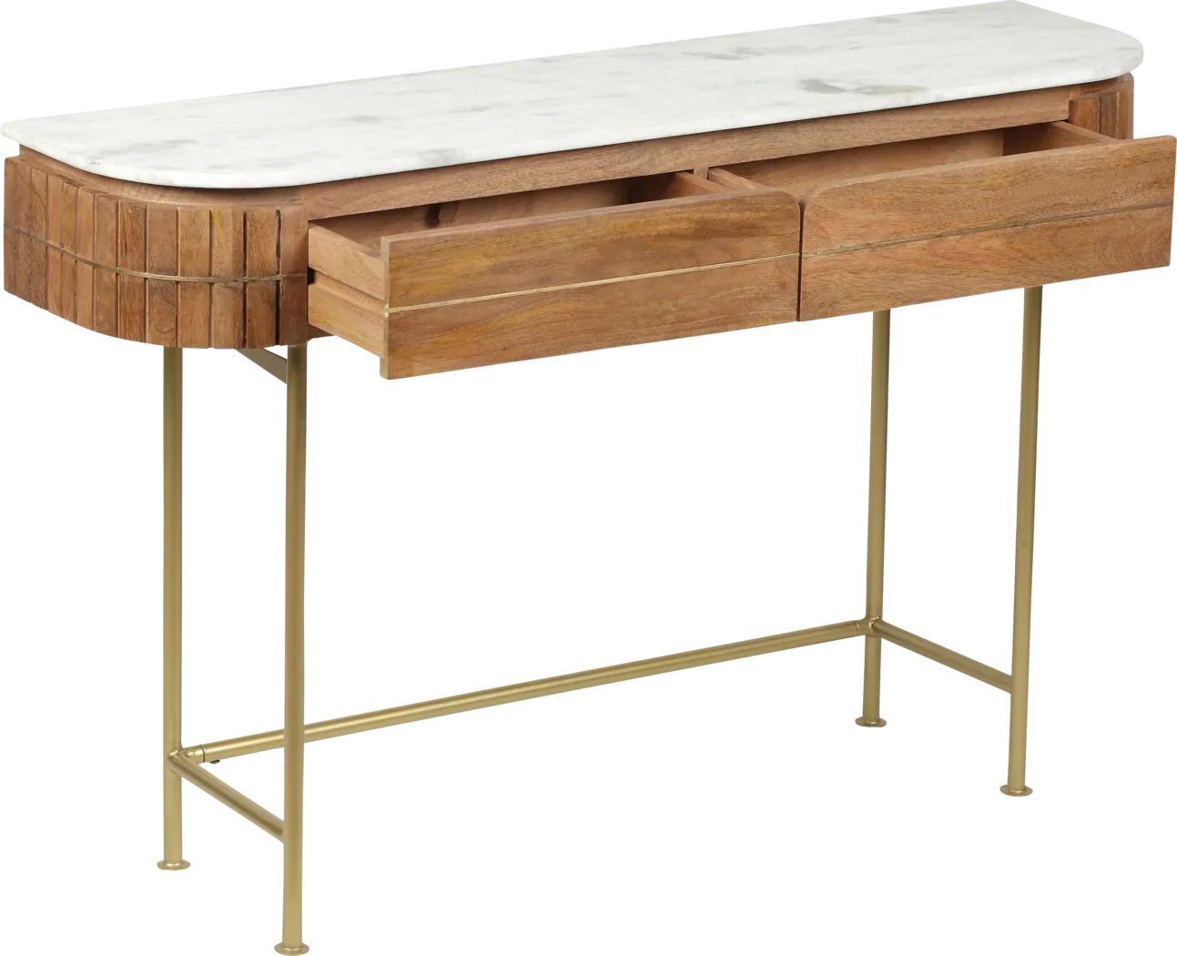 Linbard Brown Sofa Table - Thumbnail - Image 6