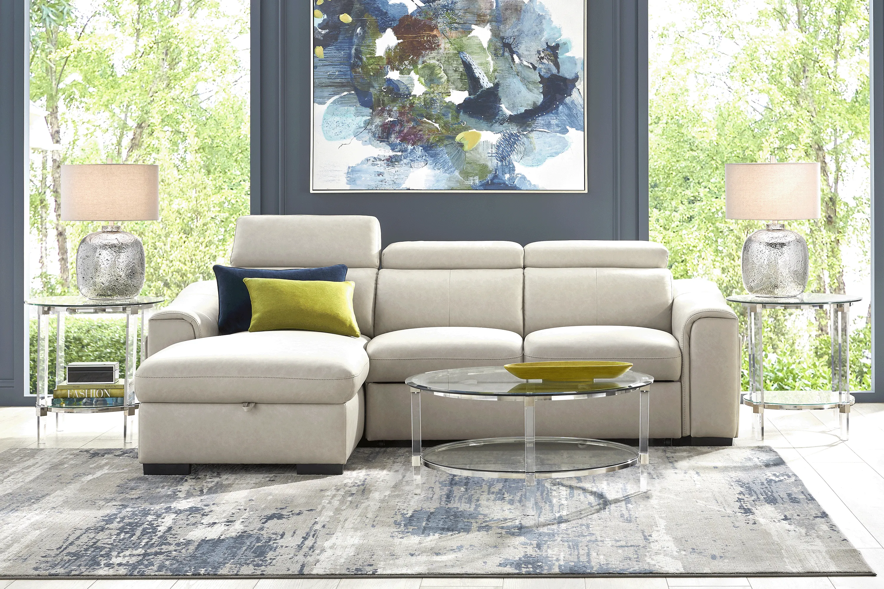 Linbrook Gray 2 Pc Sleeper Sectional - Thumbnail - Image 2