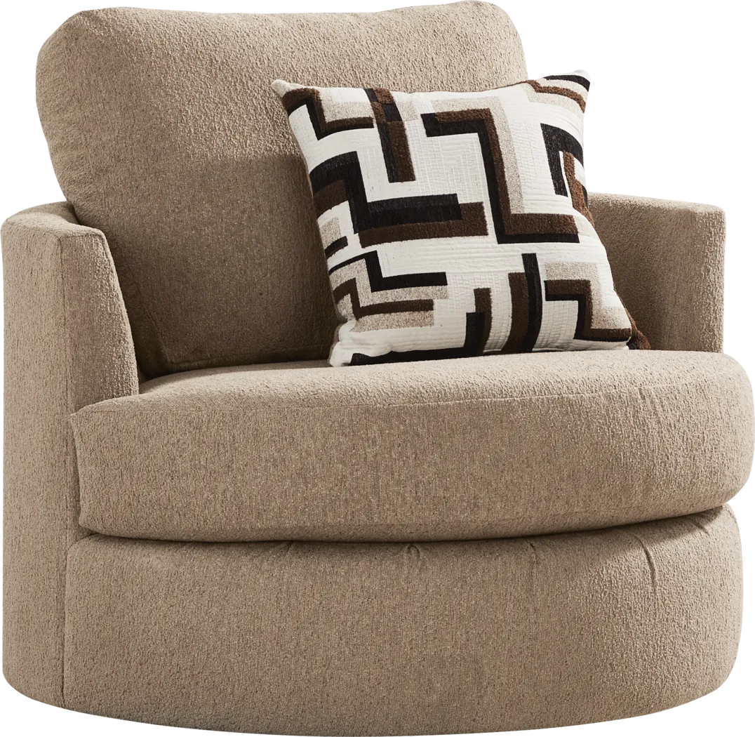 Lincoln Park Latte Swivel Chair - Thumbnail - Image 1