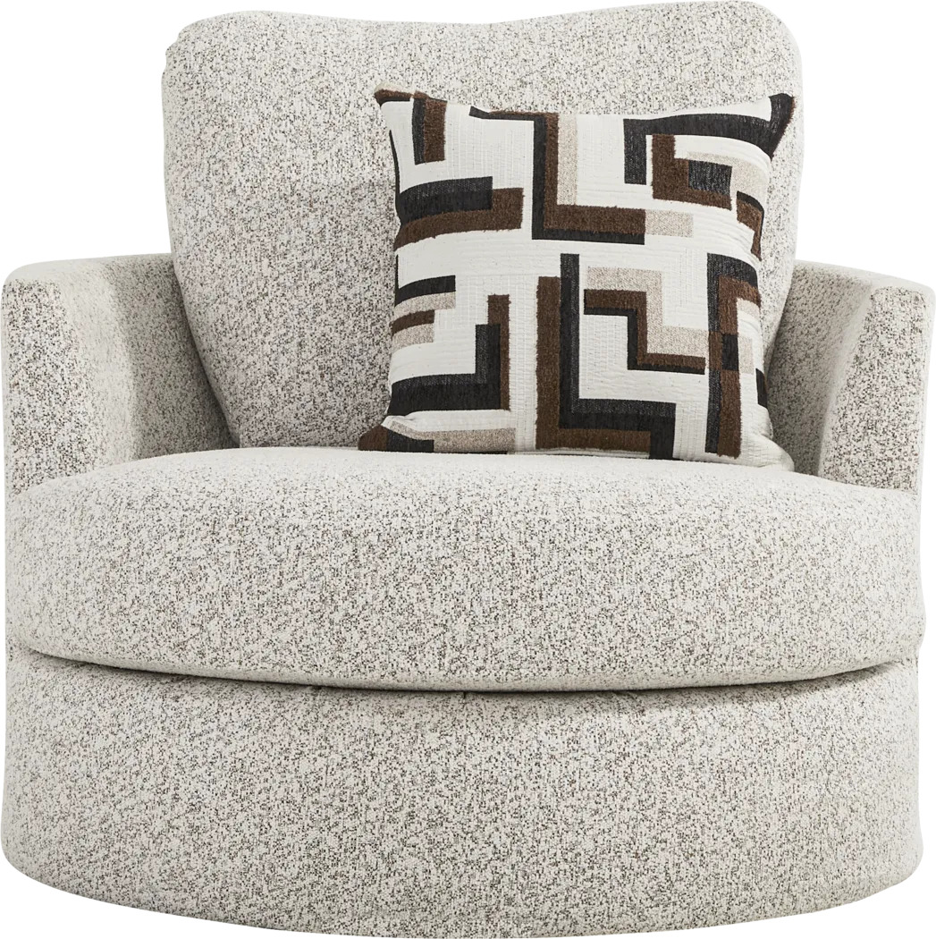 Lincoln Park Off-White Swivel Chair - Thumbnail - Image 2