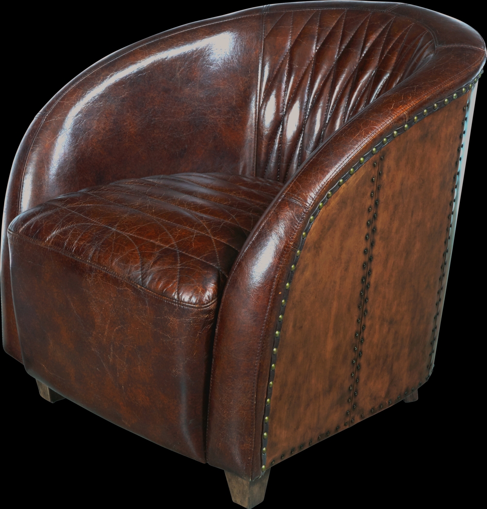 Lincolonshire Brown Accent Chair - Thumbnail - Image 3