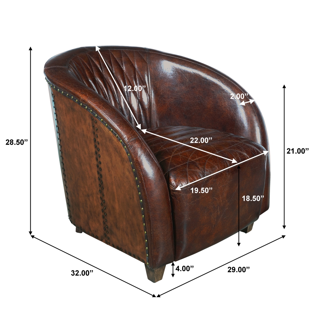Lincolonshire Brown Accent Chair - Thumbnail - Image 9