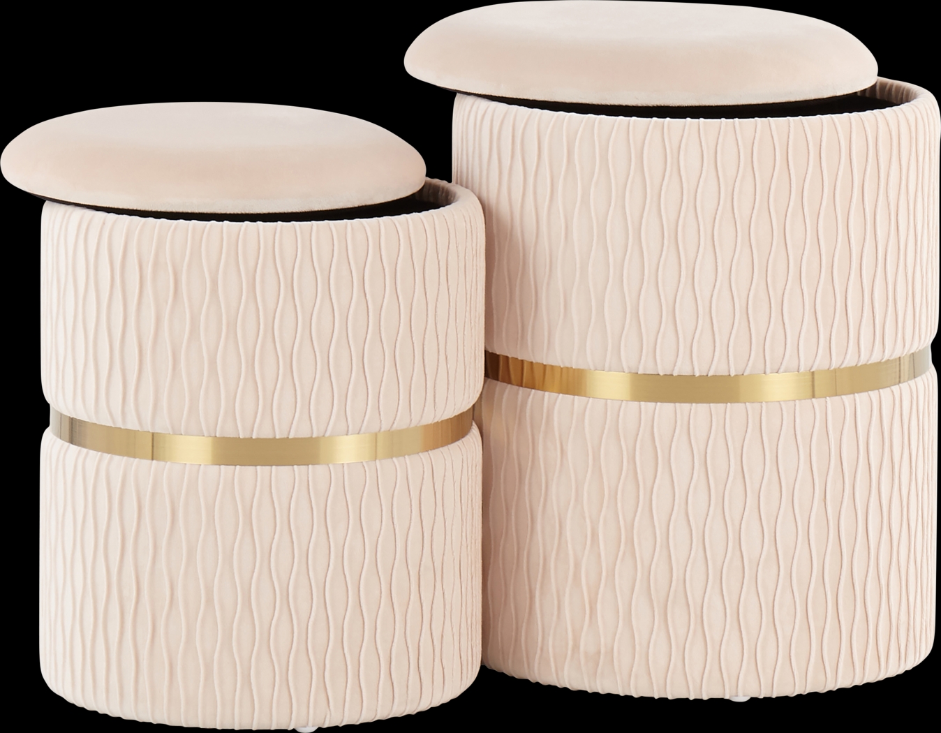 Lincoya Cream Ottoman, Set of 2 - Thumbnail - Image 4