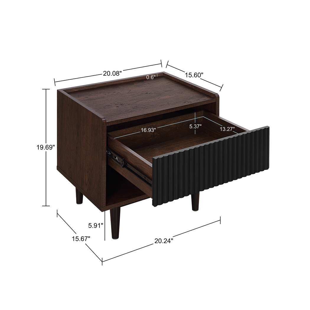 Lindall Black Nightstand - Thumbnail - Image 11