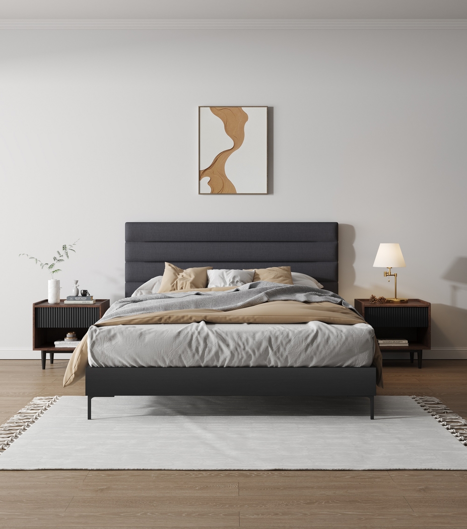 Lindall Black Nightstand - Thumbnail - Image 3