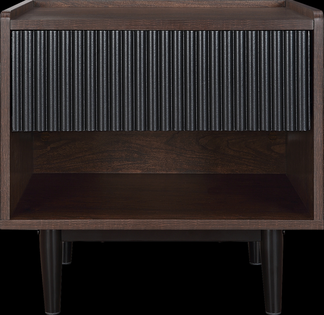Lindall Black Nightstand - Thumbnail - Image 1