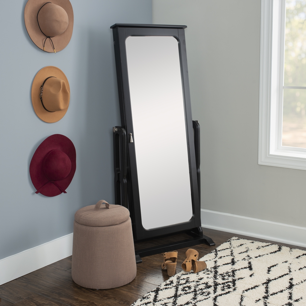 Lindelaan Black Cheval Jewelry Armoire - Thumbnail - Image 2