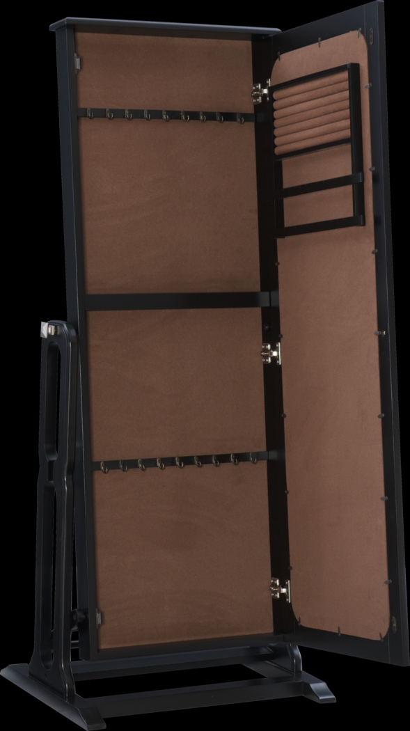 Lindelaan Black Cheval Jewelry Armoire - Thumbnail - Image 8