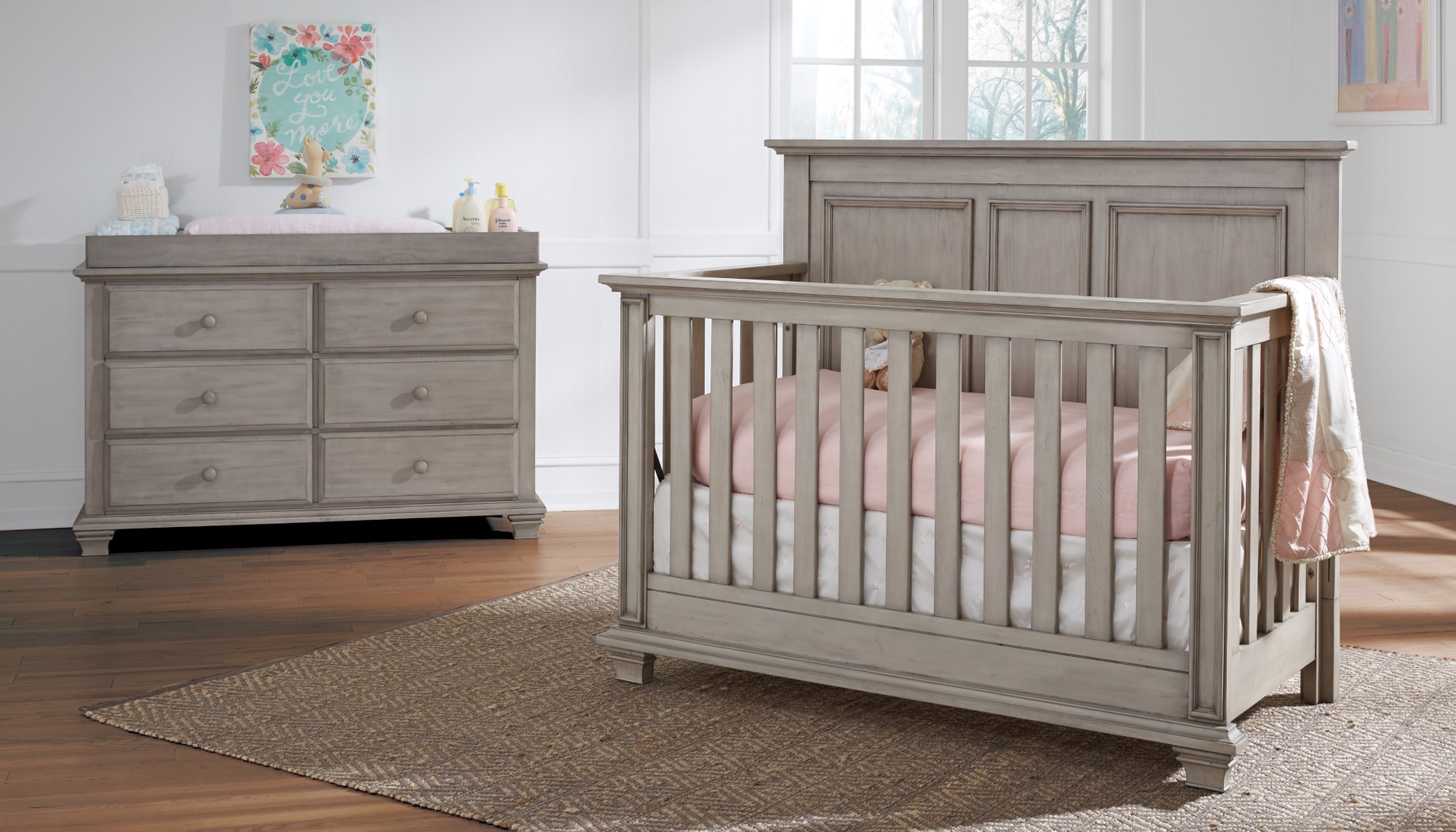 Lindenbrook Stonewash Convertible Crib - Thumbnail - Image 6