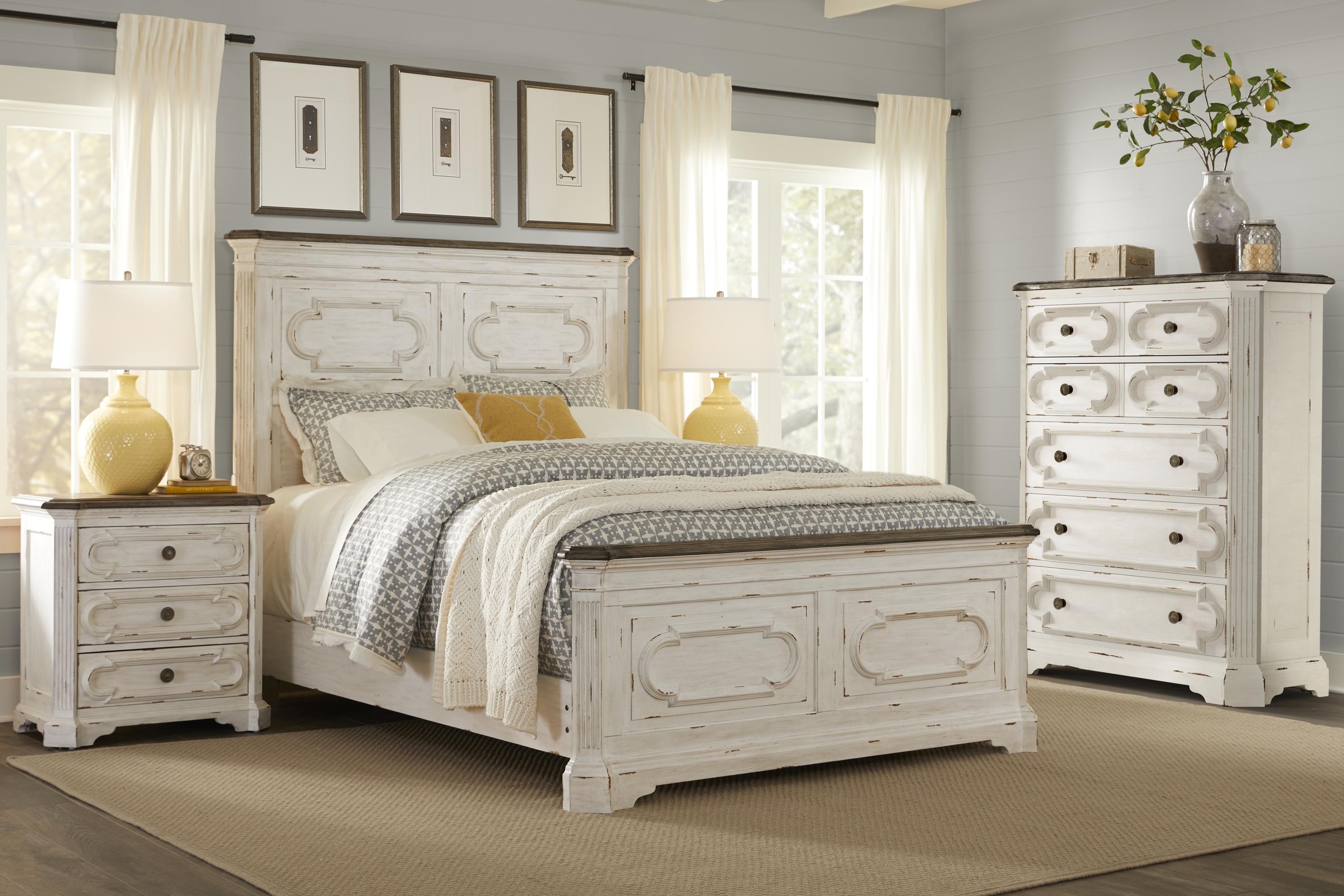 Lindenwood White 5 Pc King Panel Bedroom - Thumbnail - Image 1