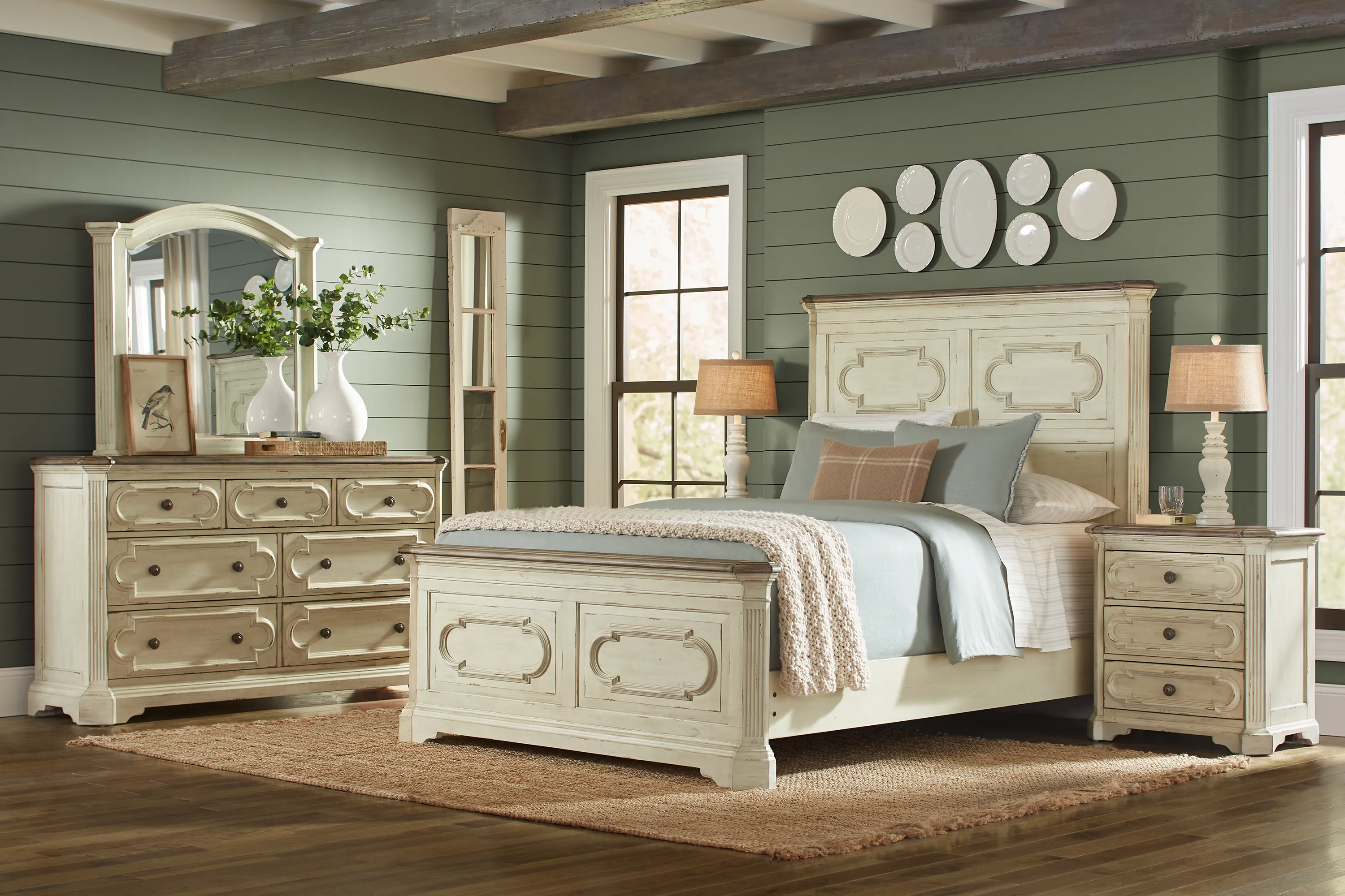 Lindenwood White 8 Pc Queen Panel Bedroom - Thumbnail - Image 1