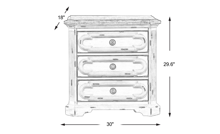 Dimension Image. Please refer to the Dimension Tab on this page for dimension details.