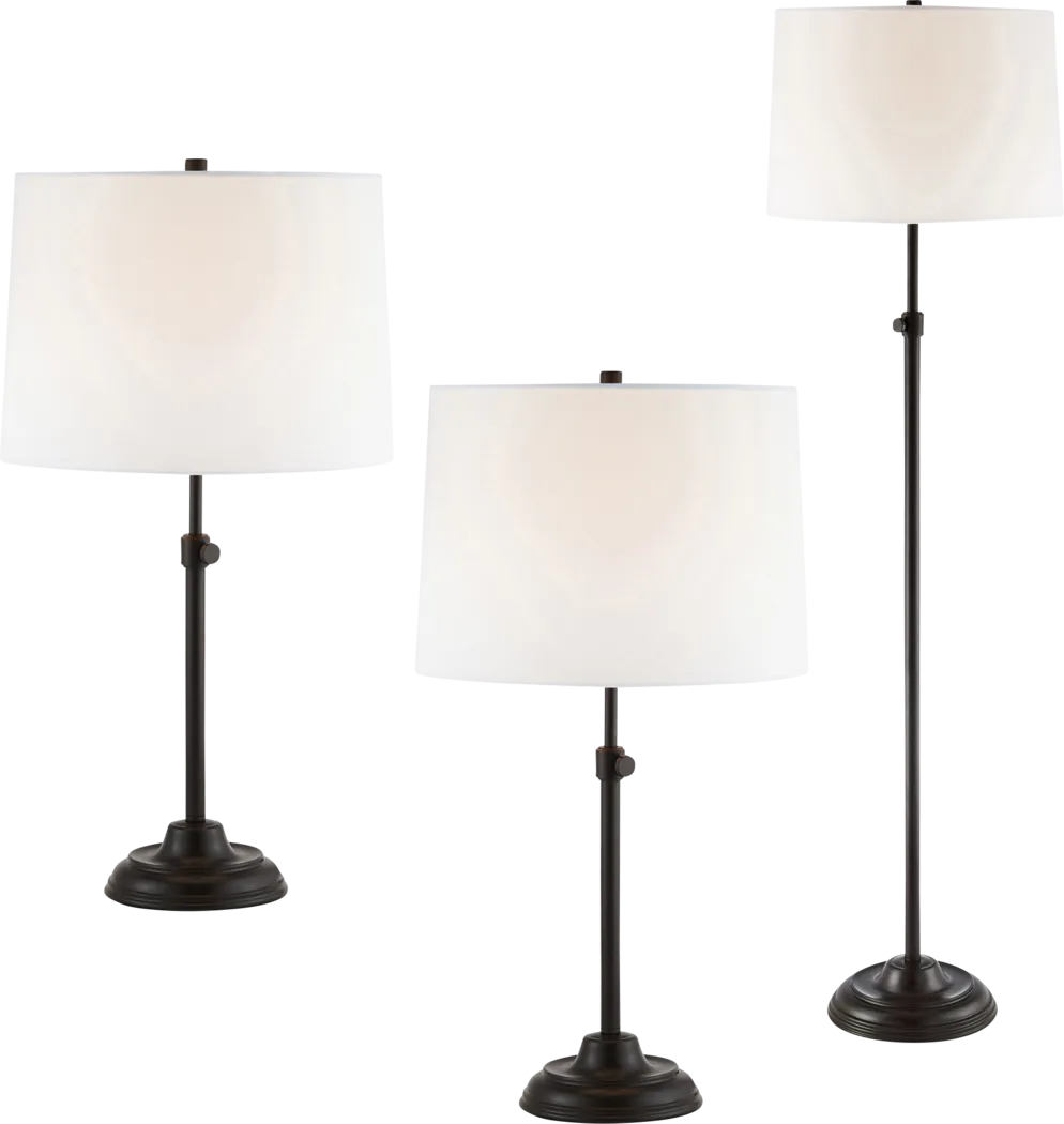 Linder Trail Bronze Table Lamps, Set of 3 - Thumbnail - Image 1