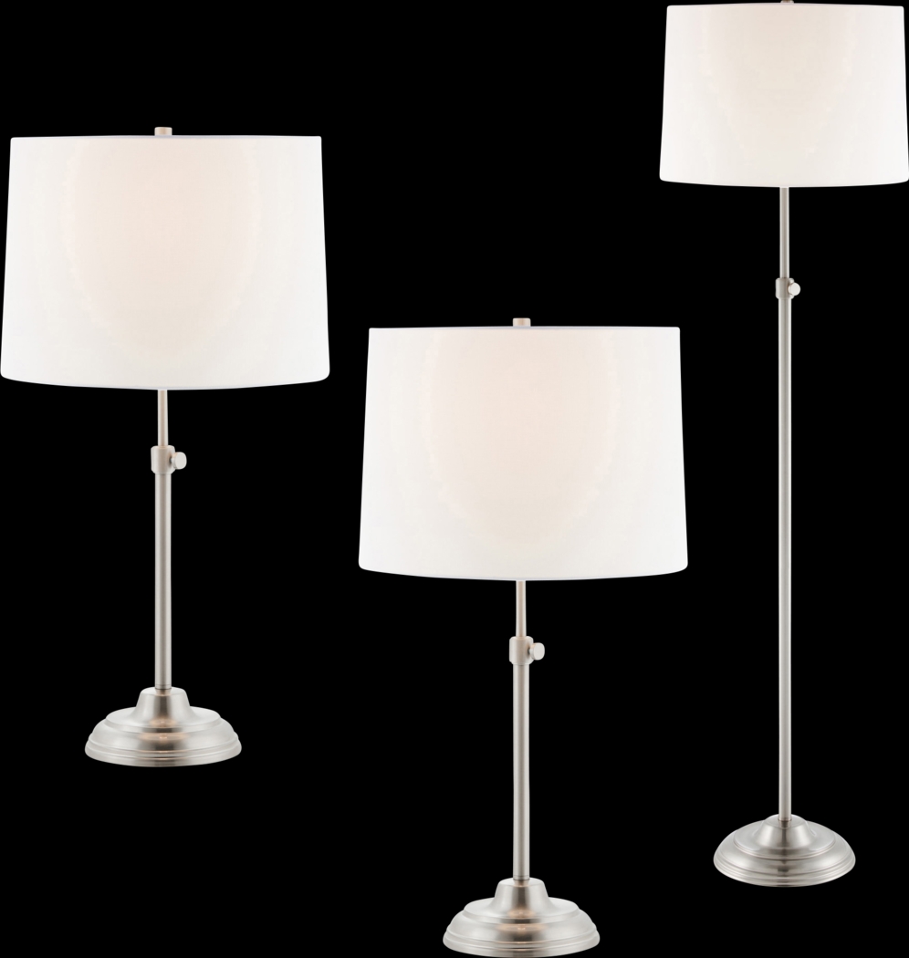 Linder Trail Nickel Table Lamps, Set of 3 - Thumbnail - Image 1