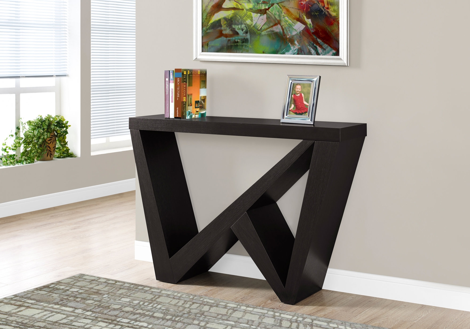 Lindhurst Cappuccino Console Table - Thumbnail - Image 2