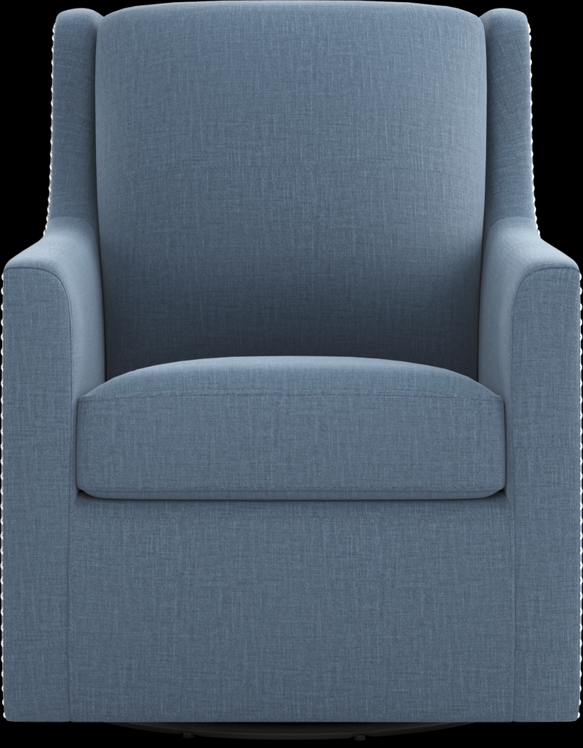 Lindsey Blue Swivel Chair - Thumbnail - Image 2