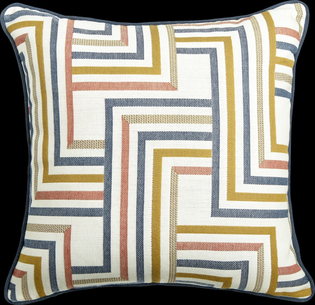 Linework Sunrise Ink Indoor/Outdoor Accent Pillow, Set of Two - Thumbnail - Image 2