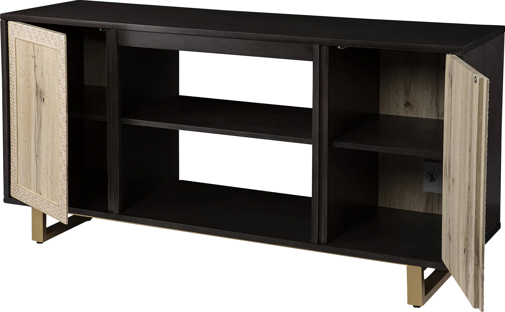 Linherk Dark Brown 54 in. Console - Image 9