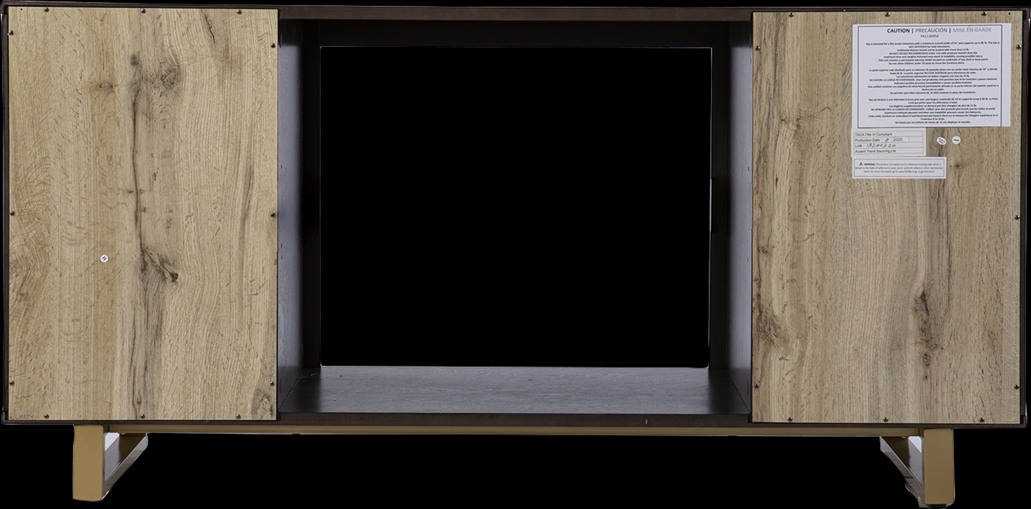 Linherk I Brown 54 in. Console, With Color Changing Electric Fireplace - Thumbnail - Image 4