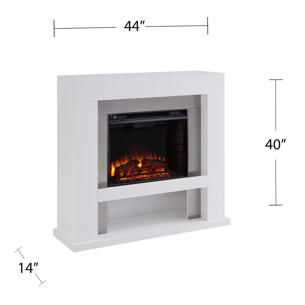 Linkmeadow II White 44 in. Console With Electric Log Fireplace - Image 10