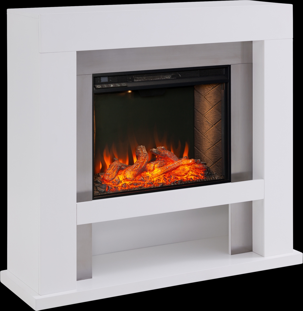 Linkmeadow III White 44 in. Console With Smart Electric Fireplace - Thumbnail - Image 1