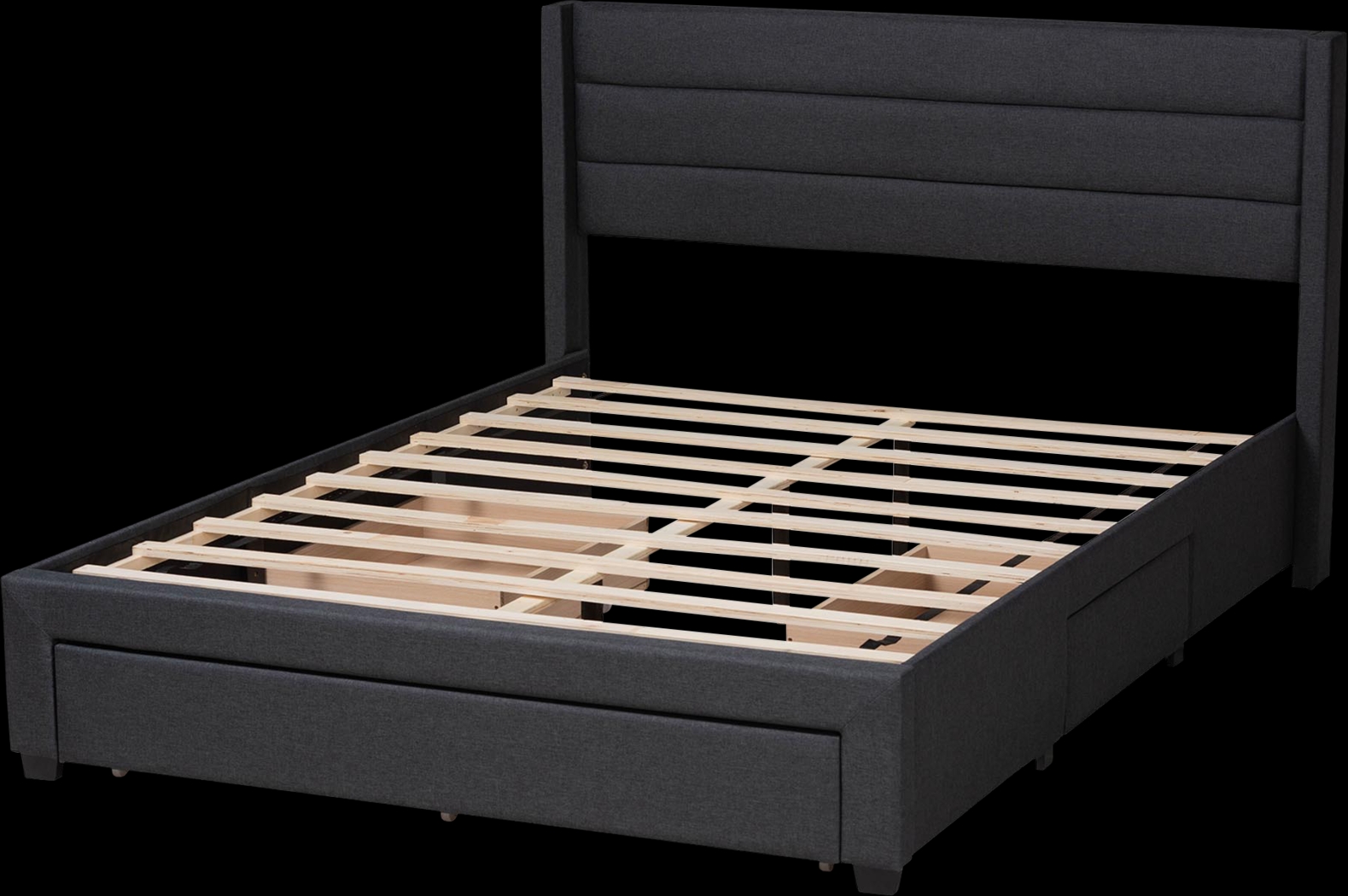 Linnaean Charcoal Queen Bed - Thumbnail - Image 5